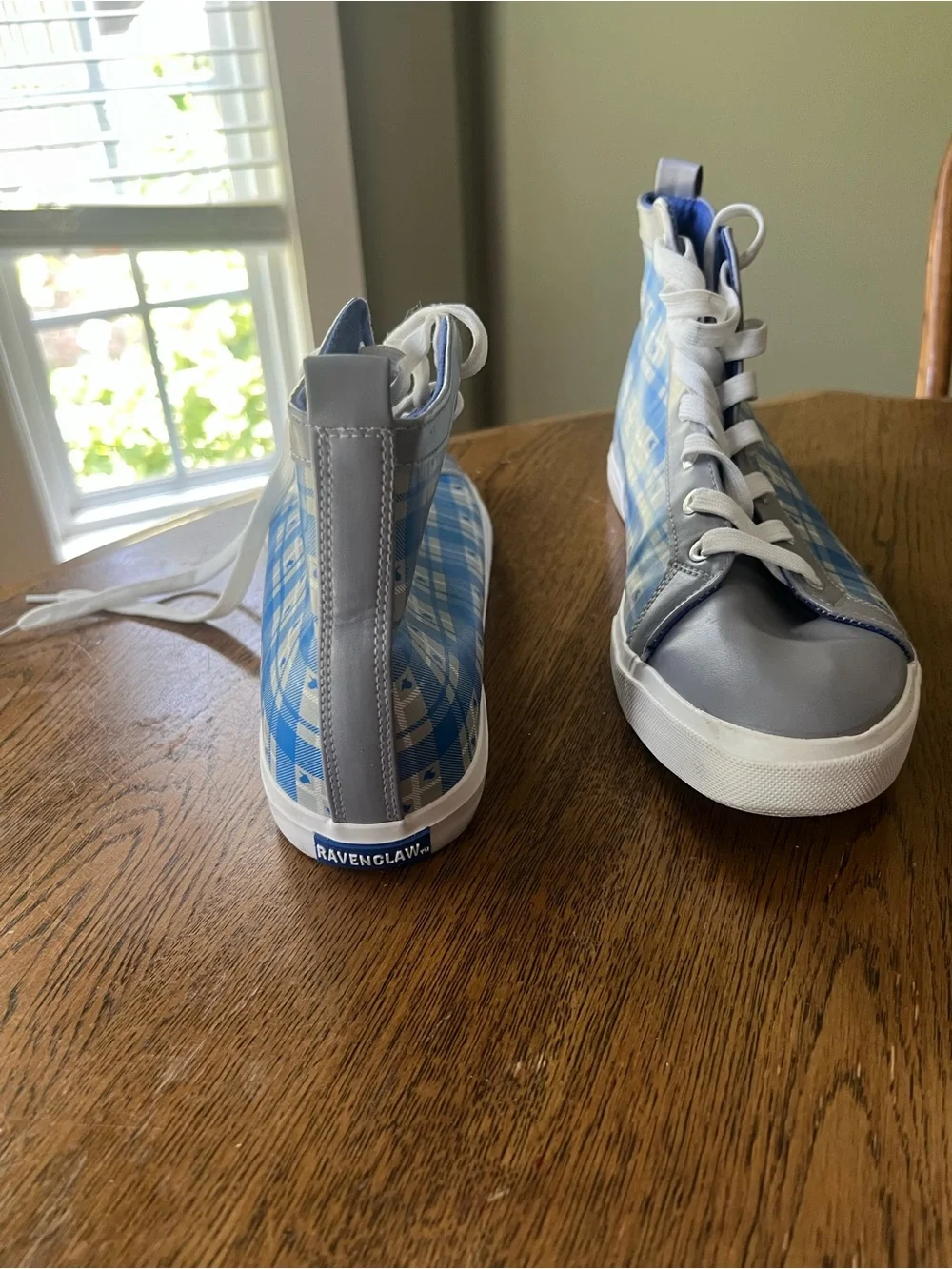 Hot Topic Harry Potter  Ravenclaw Blue Plaid High-Top Sneakers